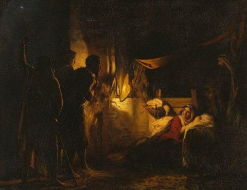 Carl Bloch, Adoration of the Shepherds, 1882 National Museum, Bodil Karlsson, Public Domain