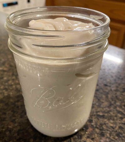 Tasty Plant-Based, Low Fat, Mayo (1 TBS of Oil for 1 Pint Jar).