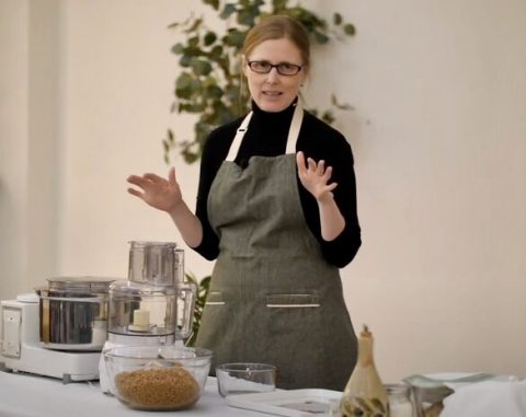 Rose Demonstrating Sprouted Wheat Bread